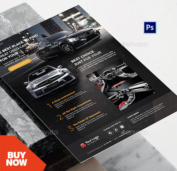 Car Sale Marketing Flyer Templates Free PSD, Ai, Word,Doc, InDesign